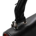 Smooth Calfskin Suede Medium Tri-Color Trapeze Orange
