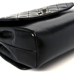 Glazed Calfskin Pilot Essentials Flap Black