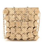 Metallic Calfskin Medallion Shoulder Bag Gold