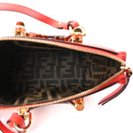Vitello King Plexiglass Logo Embossed Mini By The Way Top Handle Boston Bag Papavero