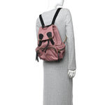 Nylon Medium Rucksack Backpack Mauve Pink