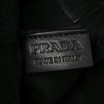 Shearling Nappa Triangle Quilted Patchwork System Tote Black