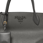 Saffiano Cuir Calfskin Medium Monochrome Top Handle Tote Ardesia