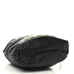 Shiny Calfskin Quilted Mini Chanel 22 Black