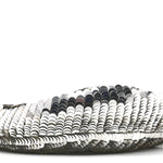 Sequin Paillettes Mini Half Moon Baguette Silver