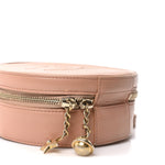 Calfskin Round As Earth Evening Bag Beige