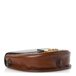 GG Supreme Monogram Calfskin Small Padlock Messenger Shoulder Bag Beige Black Cuir