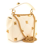 Nappa Medium Roman Stud Shoulder Bag Ivory