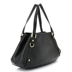 Calfskin Medium Abbey Shoulder Bag Black