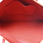 Glossy Calfskin Flat Luggage Shoulder Bag Ultra Red