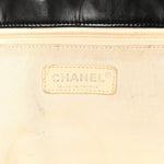 Patent Terry Cloth CC Heart Shoulder Bag Black