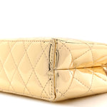 Mirror Calfskin Metallic Calfskin Quilted Nano Kelly Shopper Gold