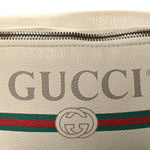 Grained Calfskin Small Logo Belt Bag White