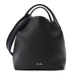 Grained Calfskin Large Bale Bag Navy Blue