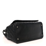 Calfskin Quilted Istanbul Accordion Large Flap Black