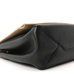 Soft Calfskin Lockme II Top Handle Vanille Black