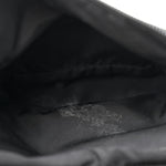 Re-Nylon Saffiano Metal Triple Pocket Belt Bag Black