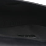 Calfskin Embossed Stitch Large Boy Flap Black