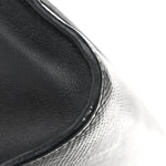 Saffiano Cuir Calfskin Monochrome Envelope Flap Chain Shoulder Bag Black