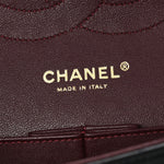 Lambskin Quilted Jumbo Double Flap Black