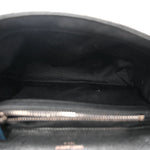 Sheepskin Matelasse Chevron Monogram Medium College Bag Black