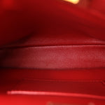Ostrich Shiny Nappa Mini Peekaboo Iconic Satchel Fragola