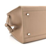 Grained Calfskin Soft Margaux 10 Bag Dark Taupe