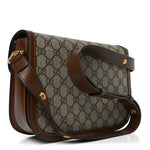 GG Supreme Monogram Horsebit 1955 Shoulder Bag Beige Brown Sugar