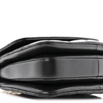 Lambskin Crystal Quilted Mini Trendy CC Dual Handle Flap Bag Black