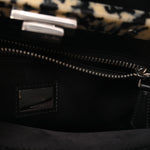 Vitello Dolce Shiny Nappa Plexglass Granite Medium Peekaboo Iconic Satchel Black