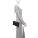 Empreinte Double Zip Pochette Marine Rouge