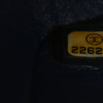 Denim Quilted Medium Camellia Flap Blue