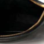 Plunged Lambskin Calypso Mini Hobo Black