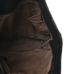 Nappa Intrecciato Flat Shoulder Bag Black