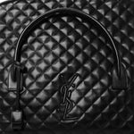 Calfskin Quilted ES Giant Travel Bag Black