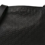 Guccissima Medium Flat Messenger Bag Black
