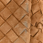 Suede Intrecciato Small Andiamo Shoulder Bag Amber