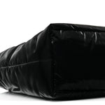 Silktech Canvas Wide Puffer Tote Black