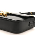 Shiny Calfskin Triomphe Shoulder Bag Black