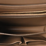 Liege Calfskin Medium Classic Box Flap Bag Taupe