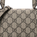 X GUCCI GG Supreme Monogram Small Hourglass Top Handle Bag Beige Ebony