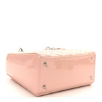 Patent Cannage Medium Lady Dior Light Pink
