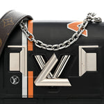 Epi Monogram Spaceship Embossed Twist Shoulder Bag PM Black