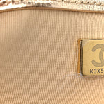 Metallic Calfskin Crochet Medium Chanel 19 Flap Gold