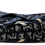 Velvet Oblique Saddle Bag Blue