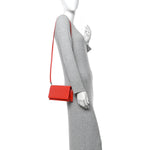 Calfskin Arabesque Studded Franca Crossbody Piment