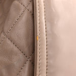 Vinyl Large Lipstick Tote Dark Beige