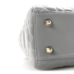Lambskin Cannage Small My Lucky Badges My Lady Dior Grey