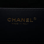 Denim Quilted Mini Chanel 25 Handbag Dark Blue