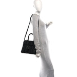 Canvas Patent Calfskin MM Brillant Satchel Black